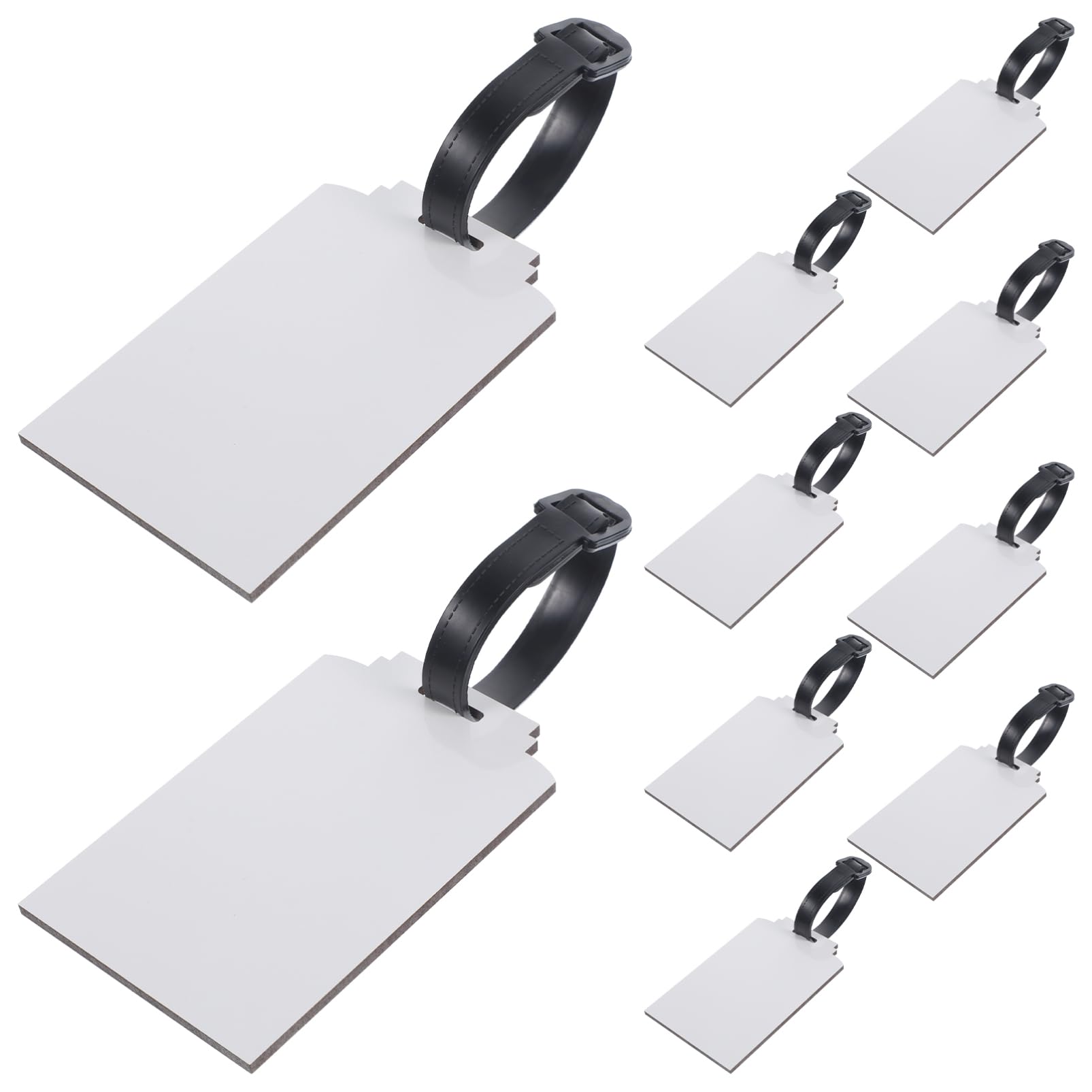 NUOBESTY 5 Sets Thermotransfer Blanko Gepäckanhänger Taschen Faltbare Reisetasche Gepäckabdeckung Kofferanhänger Wärmeübertragung Blanko Anhänger Blanko Namensschilder