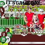 Football Party Decorations, All-in-1 Football Party Supplies with Balloons Plates Napkins Cake Toppers Honeycombs Touchdown Tablecloths and Banner for Birthday Game Day Tailgate Decorations, Serve 24 - Image 4