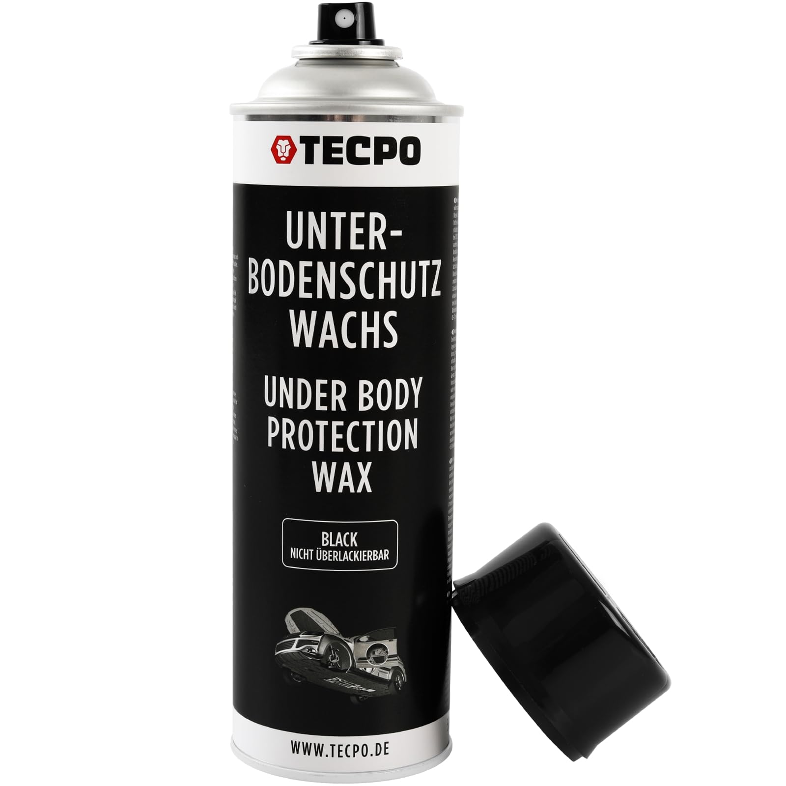 TECPO Wachs Unterbodenschutz Spray, 6X 500ml mit Handgriff Unterbodenschutzwachs Karosserieschutz Wachsunterbodenschutz Steinschlagschutz Wax Schutzwachs Rostschutz