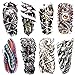 Oottati 8 Pieces Large 3D Mechanical Parts Gear Arm Eyeball Muscle Temporary Tattoo