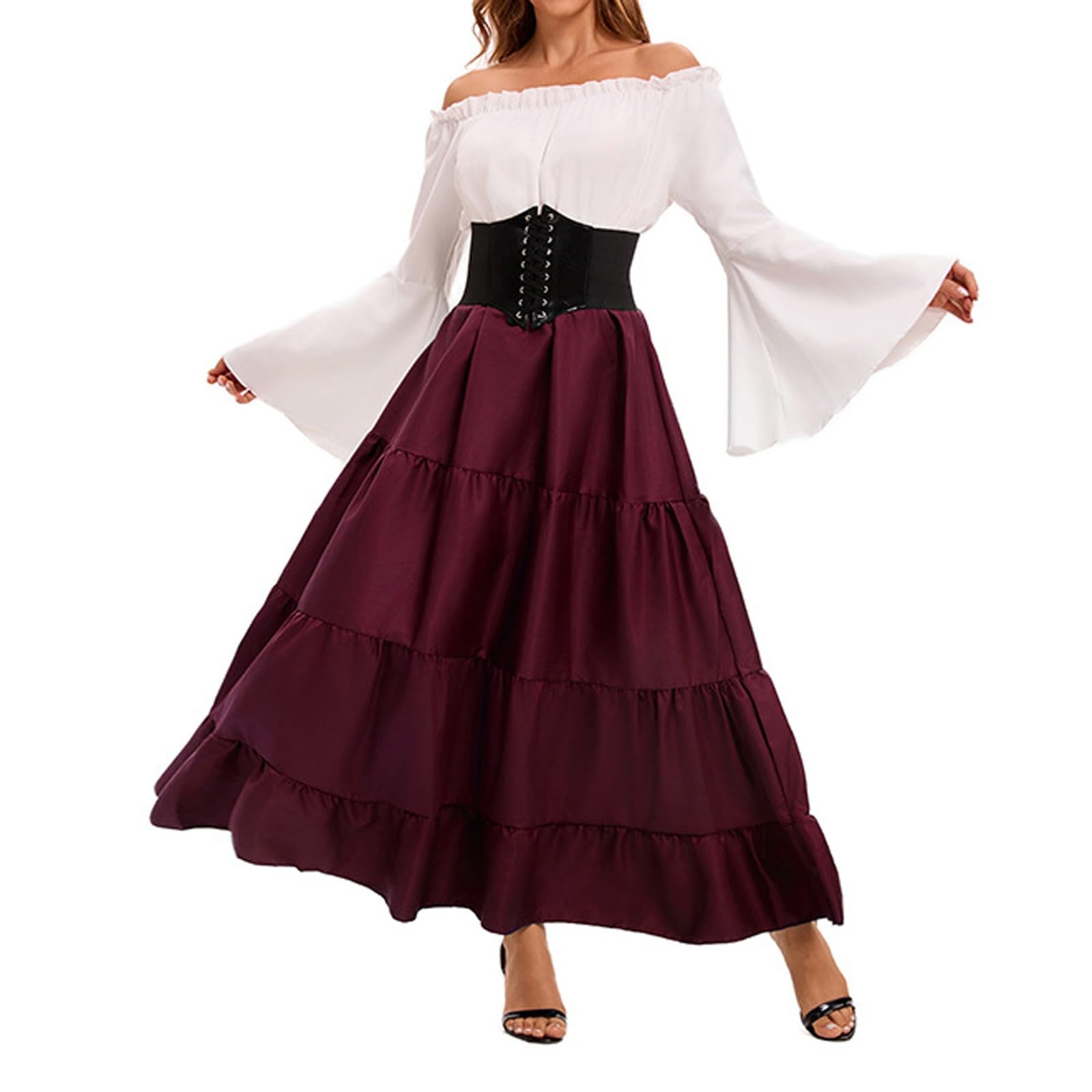 MOKBAY Vestido Medieval Mujer De Halloween para Mujer Disfraz Halloween Sexy Vestido Victoriano Victoriana Elegante