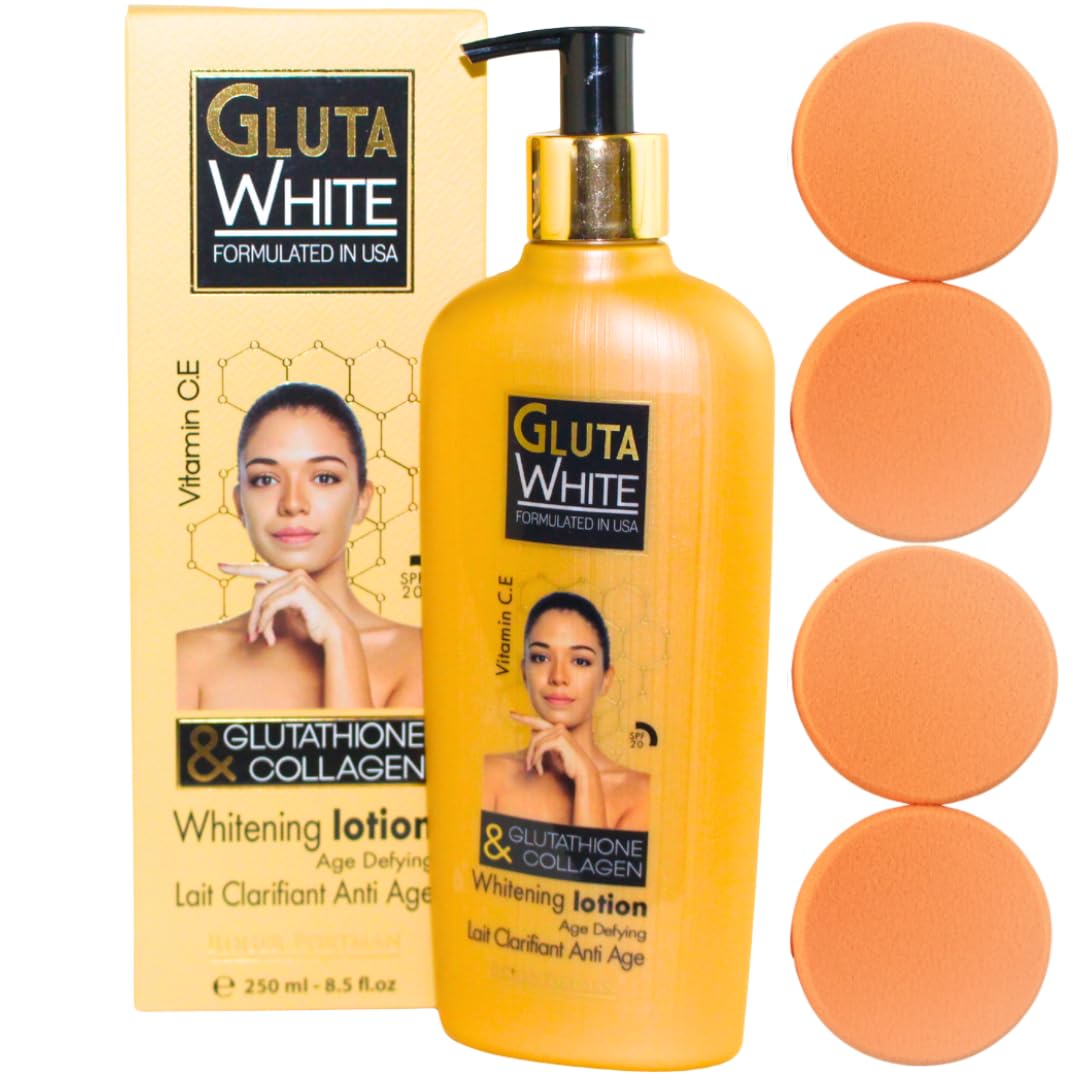 Amazon.com : Gluta White Glutathione & Collagen Lotion with 4 Exfoliating,  cleansing Pads : Beauty & Personal Care