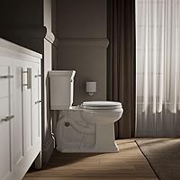Vista 6 de KOHLER Stonewood Quiet-Close, Asiento de inodoro redondo de cierre suave, madera duradera, fácil instalación, ajuste universal, elementos esenciales