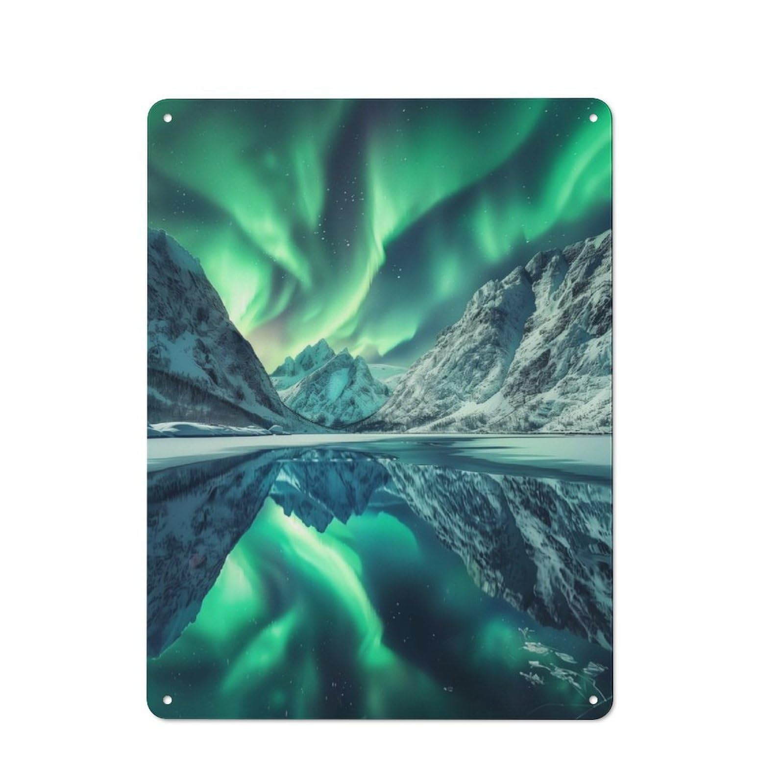 Junmoney Aurora Nature Tin Wall Plaque 40X30cm With For Bar Or Restaurant, Suited To Bar Decor Enthusiasts
