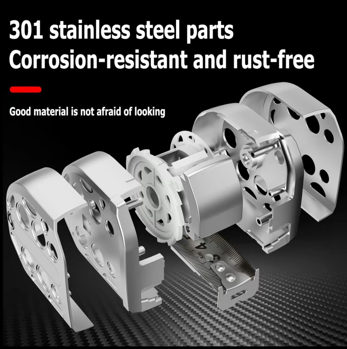 25ft Self-Locking MagneticStainless Steel Tape Measure, Black Laser Engraved Single-Sided Scale(Iinches/Feet),Automatic Lock,Washable & DropResistant