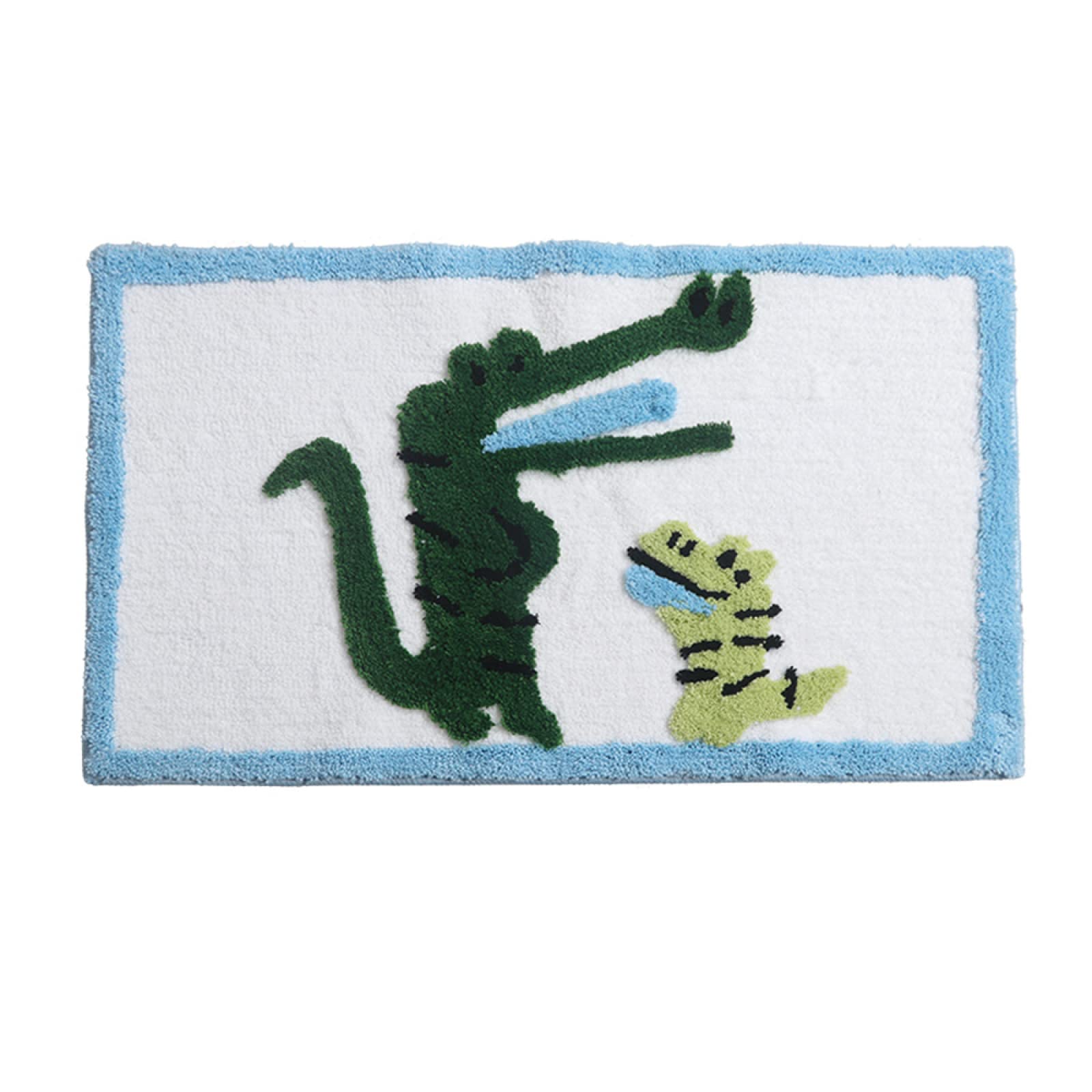 Tappeto Bagno Antiscivolo Coccodrillo Cartoni Animati Tappetini Bagno Poliestere Assorbente Asciugatura Rapida Tappetino Antiscivolo Zerbino Ingresso Antiscivolo Lavabile Tappeti Bagno Moderni 50x80cm