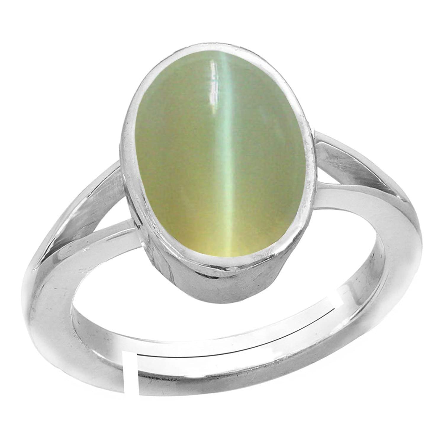 anuj sales 9.00 Ratti 8.47 Carat Cat’s Eye Ring Lehsunia Ketu Stone Cats Eye Original Natural Oval Silver Plated Ring Cat’s Eye Precious Astrological Stone Adjustable Ring Size 16-35-picture-19