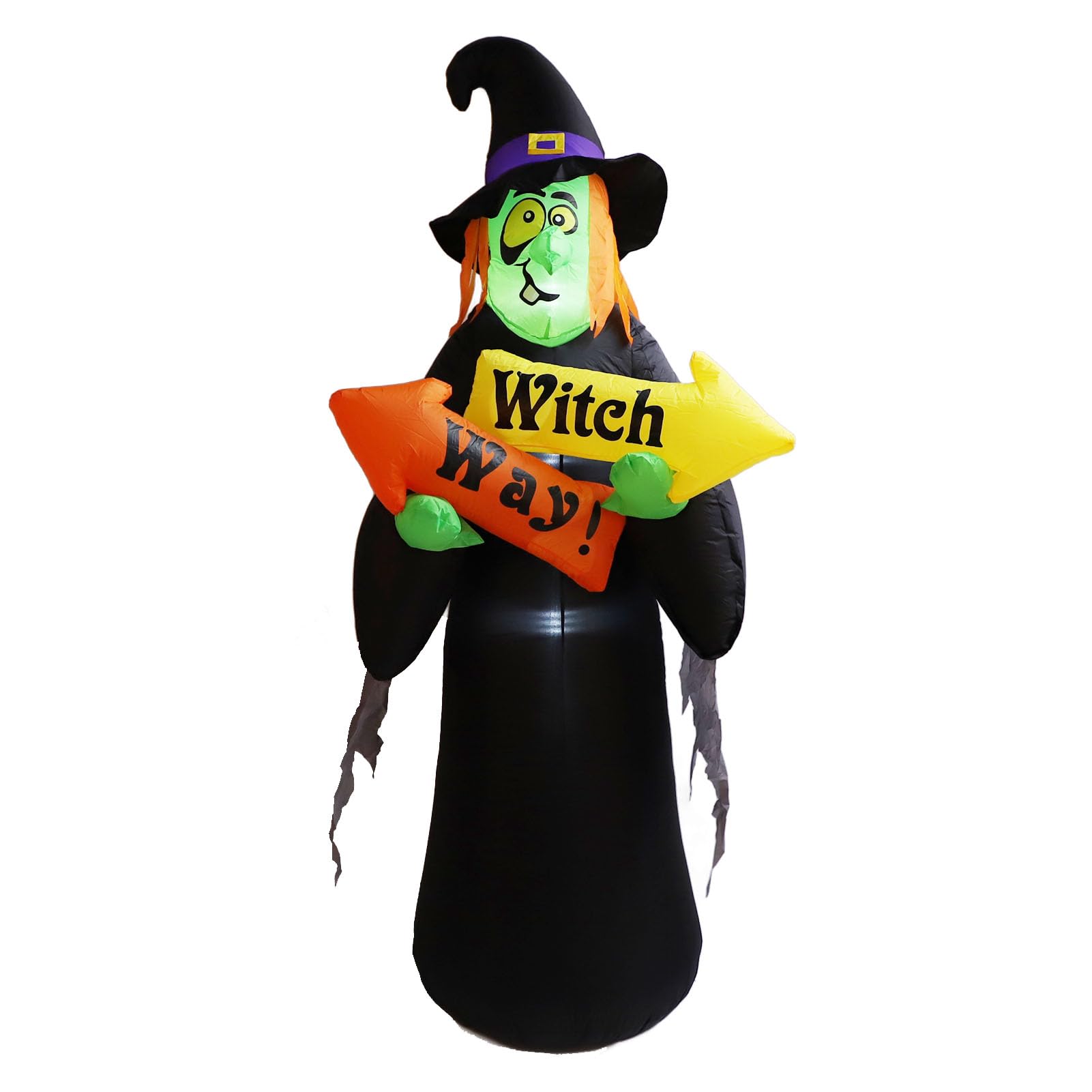 Decorazione Gonfiabile della Strega di Halloween 4,4 Piedi per