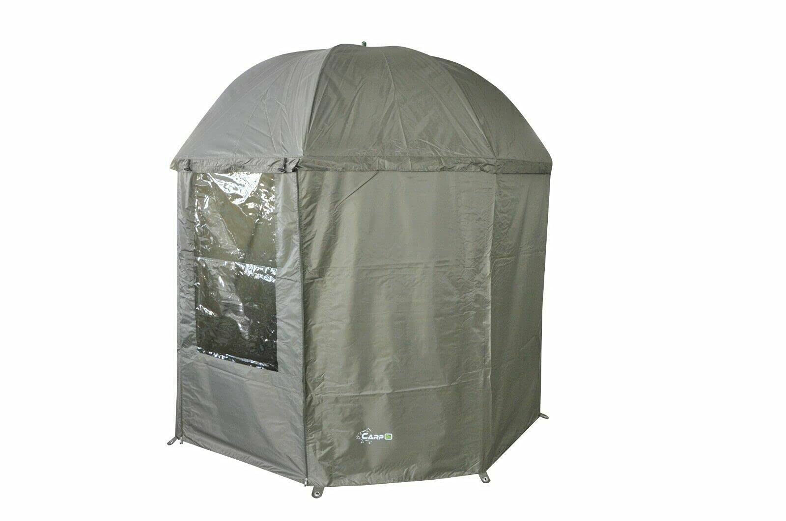 Paraguas de pesca cerrado, 2,5 m, con ventana de 5 estaciones, impermeable, tienda de pesca, tienda de pesca