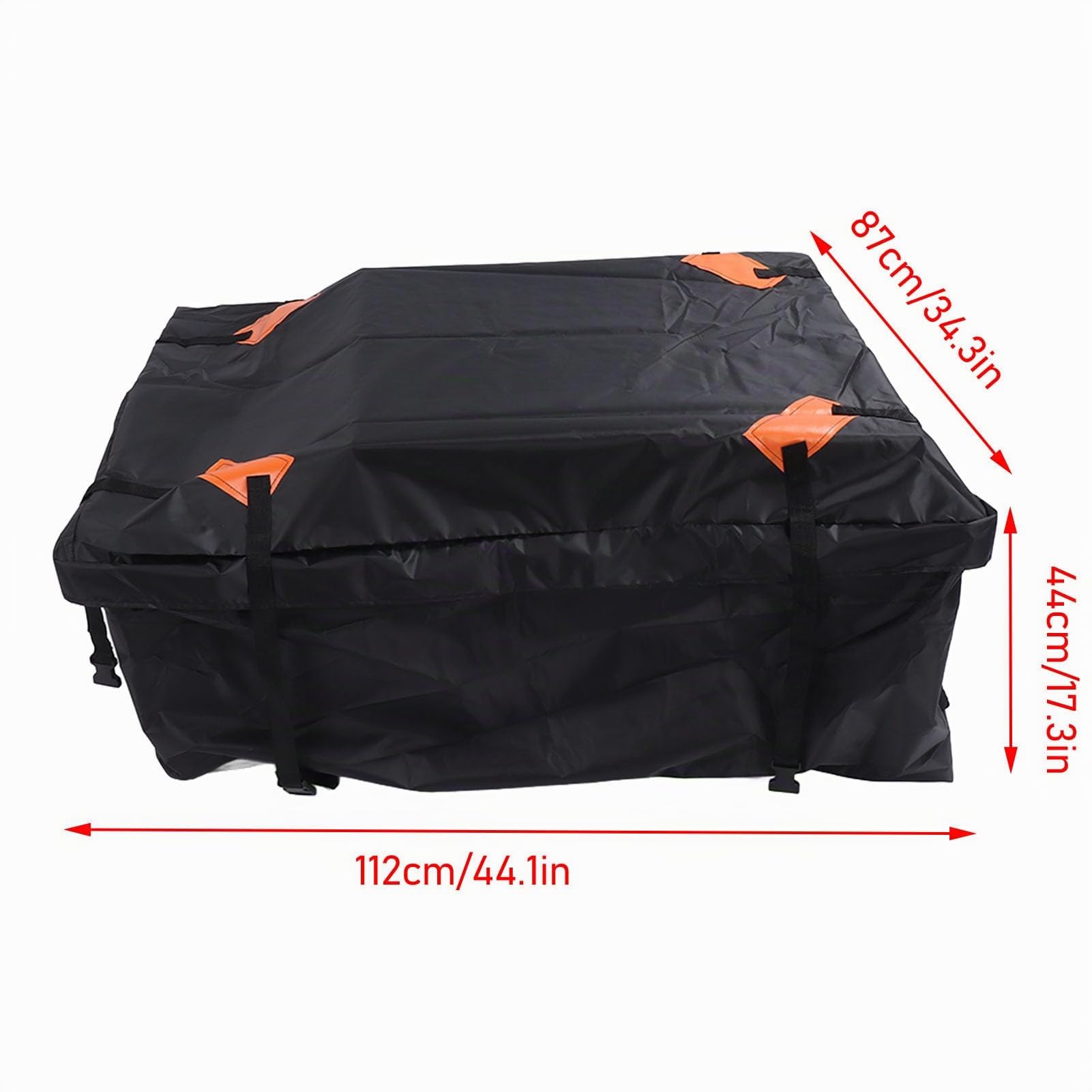 Sac de toit de voiture, coffre de toit de voiture, sac de rangement universel en tissu Oxford 425L 420D imperméable durable avec 8 larges sangles et boucles pour le camping, les voyages en plein air