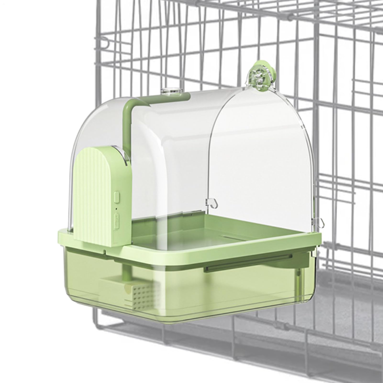 Bain D'Oiseau pour Cage Perruche Canari Automatique Anti-Morsure avec 2 | Douche Oiseaux Utilisation en Volière Intérieure Élevage et Exposition
