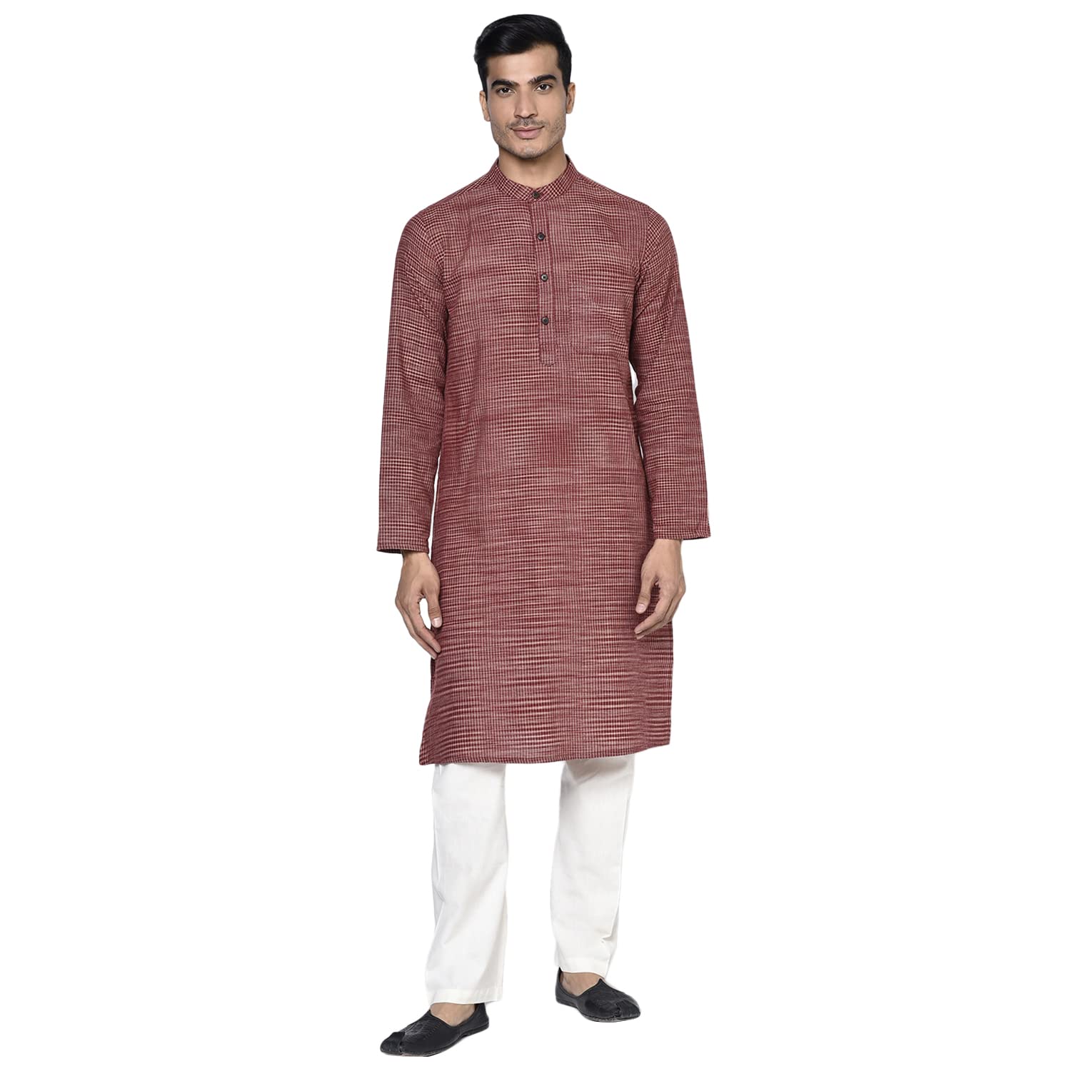 Fabindiamens Kurta, Maroon, S