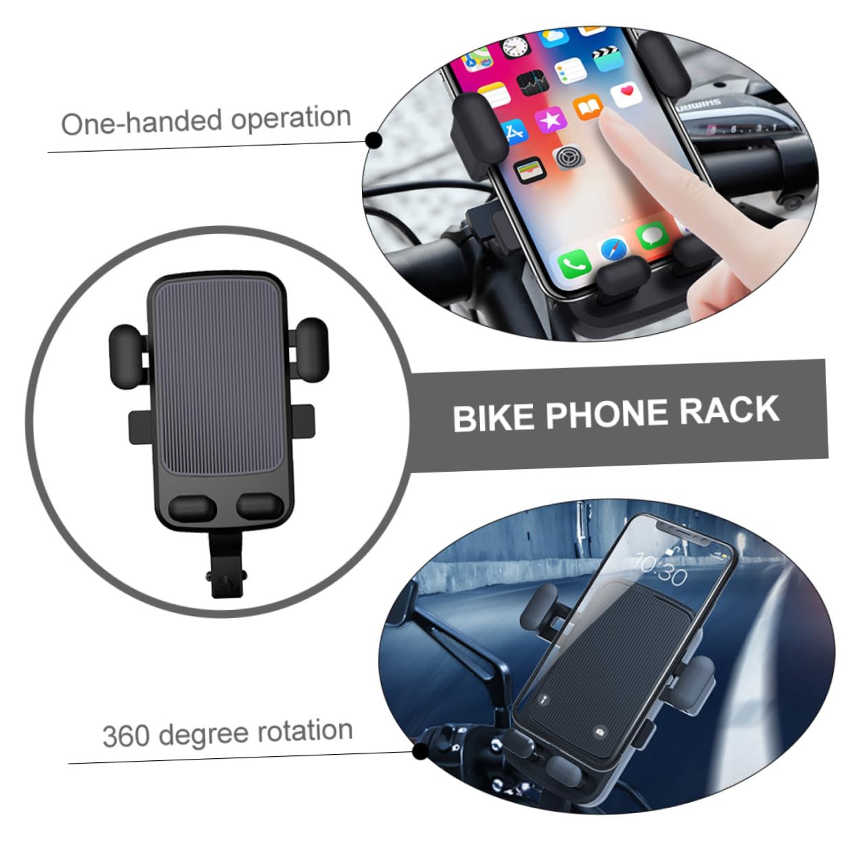 3pièces Support De Téléphone pour Vélo Et Support Smartphone Rotatif Compatible avec Guidon Installation Facile Et Pratique