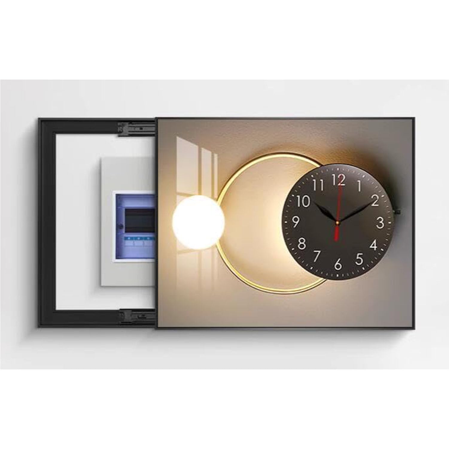 Copertura per contatore elettrico - Copertura decorativa per scatole dei fusibili, per uso interno, elemento decorativo, elegante protezione per contatori e fusibili, valorizza il design degli in