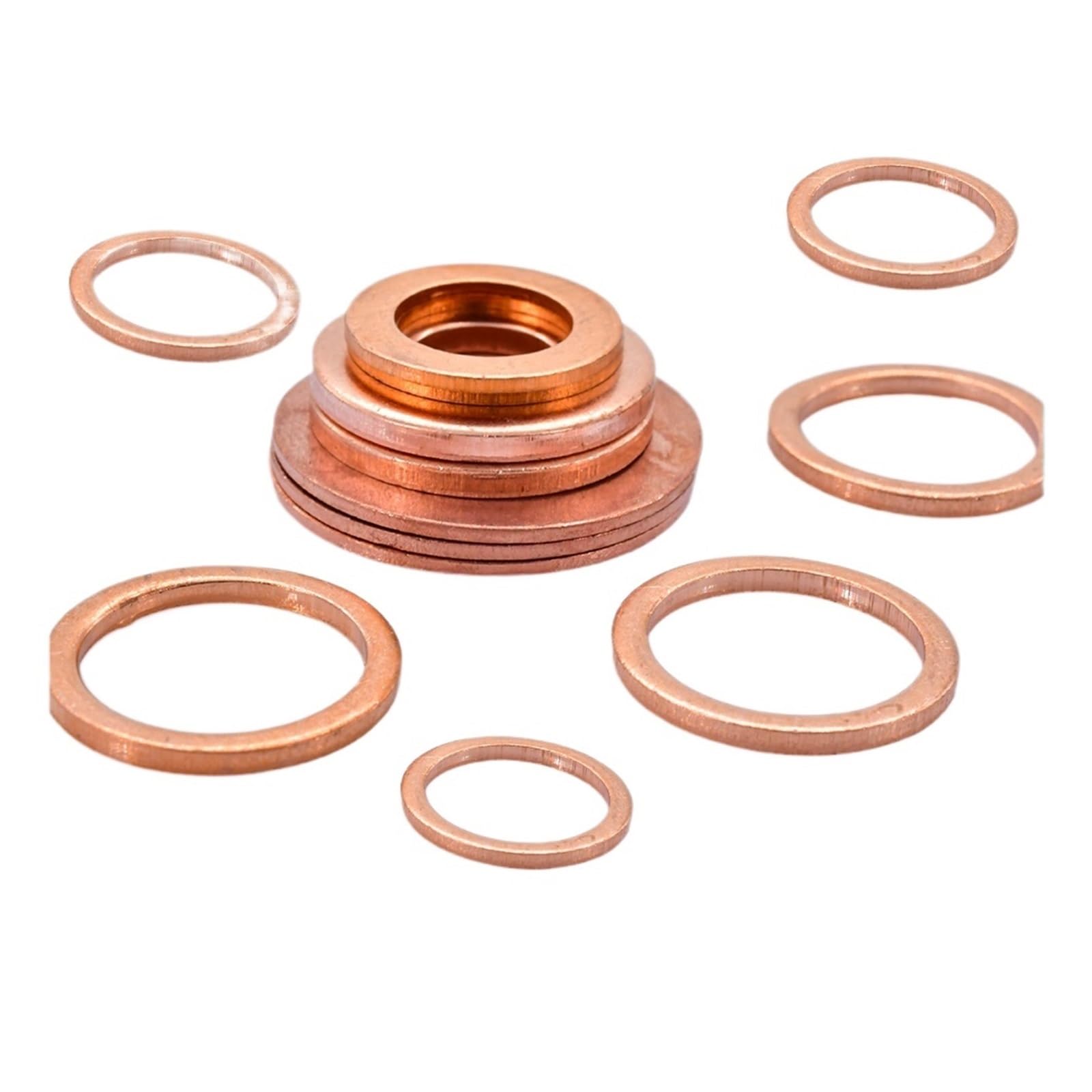 Arandelas de latón Arandelas Arandela Junta Redond 5-40 Uds. Tapones de aceite de cobre puro sólido arandela M5 M6 M8 M10 M12 M14 M16 M18 M20 M22 junta tórica junta de sellado espaciadores de tapones
