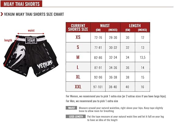 VENUM Venum Classic Muay Thai Shorts - Black/Black Venum Classic Muay Thai Shorts - Black/Black Uni Adult