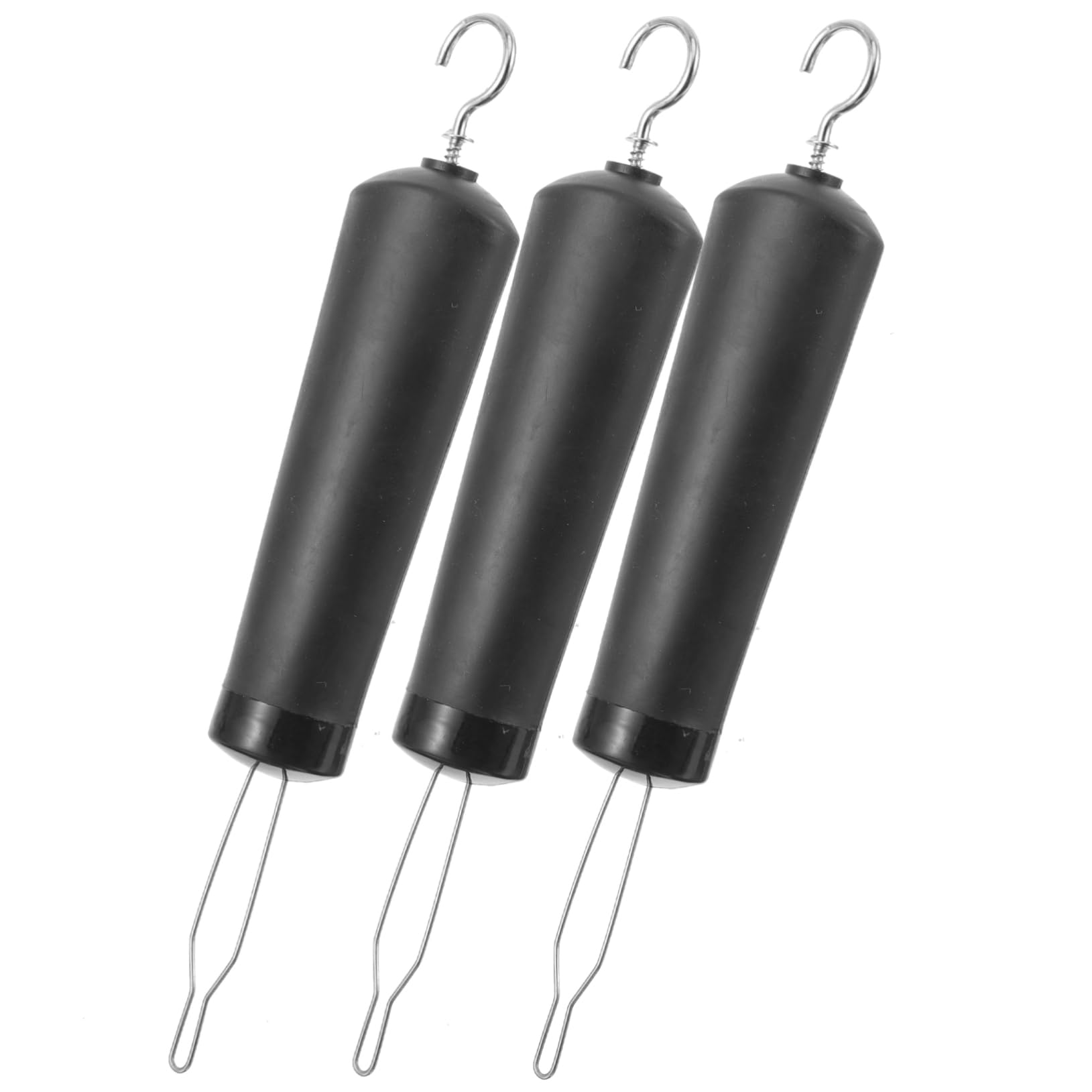 HOMOCONO 3pcs Button Threader Pulls Buttons Cords Shirt Buttoner for Hands Gripper Buttoning Grip Button Hook Hooks Grips Zipper Pull Replacement Keychains Black Stainless Steel