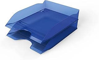 Durable Basic 1701674540 - Bandeja para Cartas (tamaño A4, 6 Unidades), Color Azul translúcido