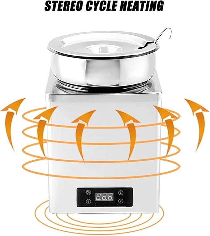 Olla Eléctrica Comercial de Acero Inoxidable 7L, 300W-600W miniatura 4