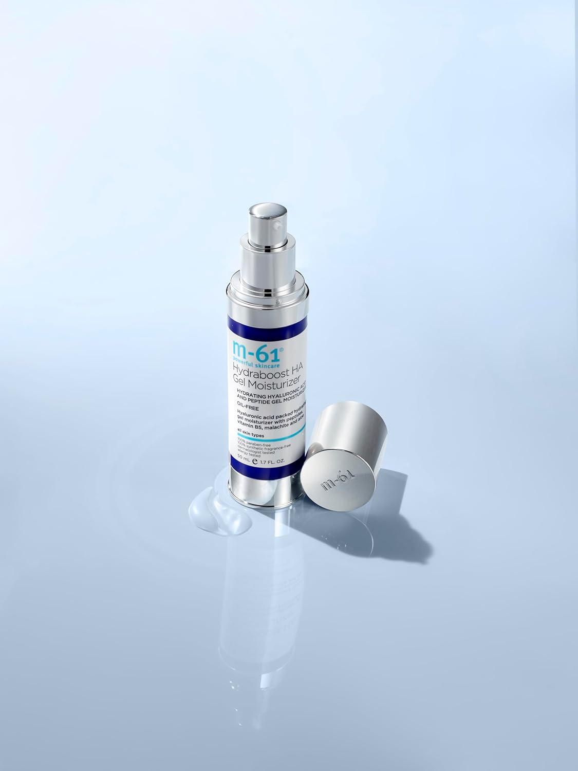 m-61 Hydraboost HA Gel Moisturizer | Oil-Free, Lightweight Gel Moisturizer With Hyaluronic Acid, Vitamin B5, Aloe. Cooling, Light Hydration. For All Skin Types - 1.7 Fl Oz - Image 6