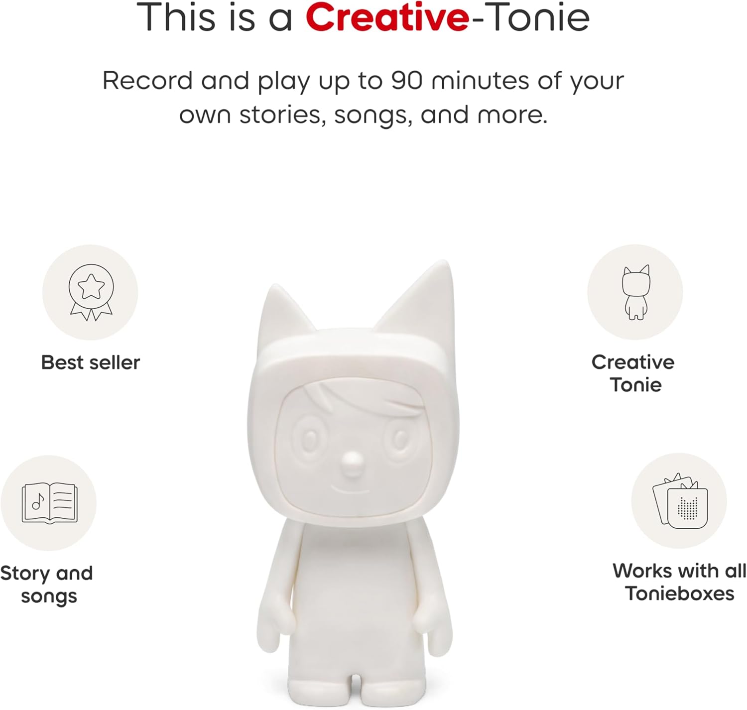 Tonies DIY Creative Toy Figurine -Record and Upload up to 90 Minutes of Your Own Stories and Songs