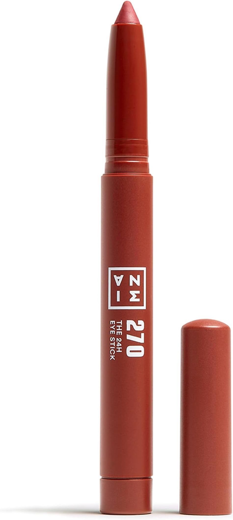 3INA MAKEUP - The 24H Eye Stick 270 - Dark red Creamy Eyeshadow Stick - Multitaskig Waterproof Eyeshadow - Matte & Shimmer