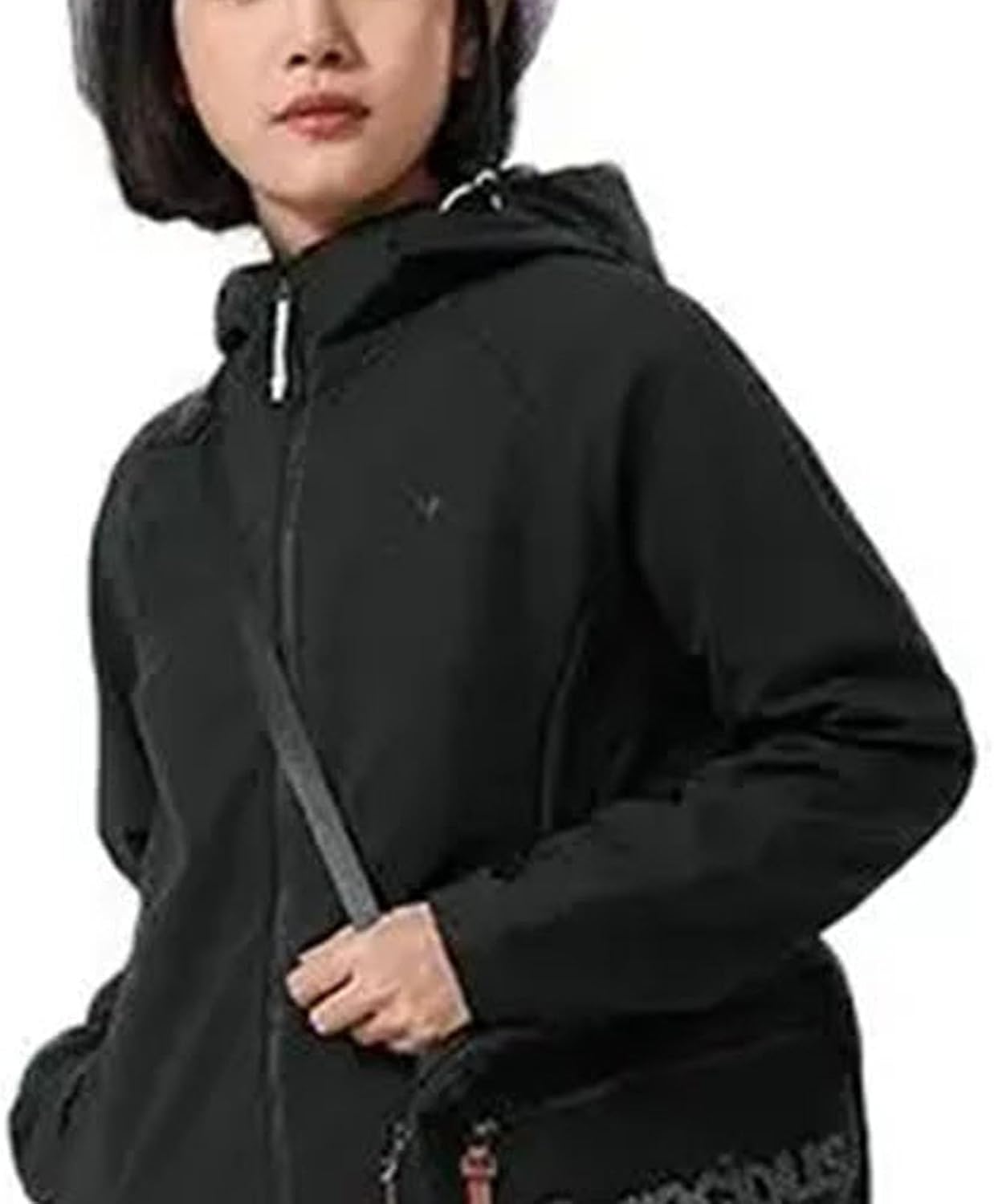 Hiking Jacket Waterproof Windbreaker Warm Fleece Single Layer for Women Outdoor Clothing Coat