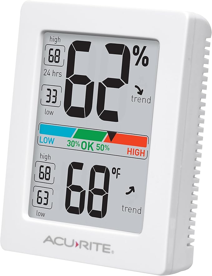 Termómetro Higrómetro Digital AcuRite para Interiores, Blanco miniatura 3