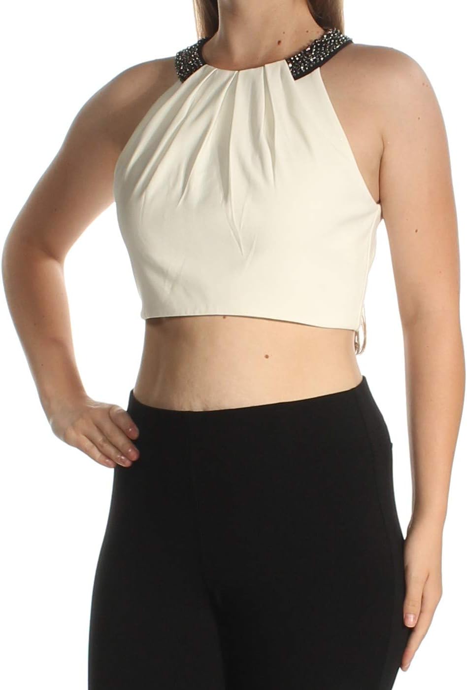 Xscape Women's Long Ity 2 Piece with Bead Neck and Waist