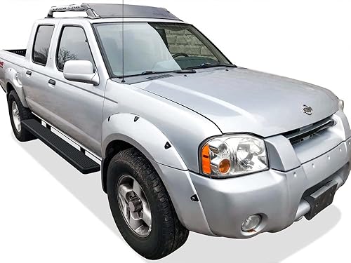Miniatura 6 de APS Estribos con recubrimiento en polvo negro de 6 pulgadas, barras Nerf, escalones laterales compatibles con Nissan Frontier 1999-2004 Crew Cab