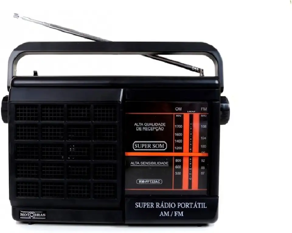 Rádio Portátil Motobras RM-PFT22AC 2 Faixas Preto