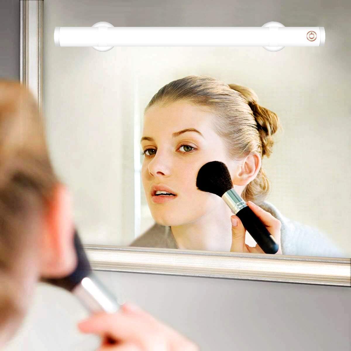 LED Makeup Mirror Lights, Portable Vanity Mirror Lights | Simulated Daylight | 3 Brightness Level Touch Control | Rechargeable, Makeup Lights