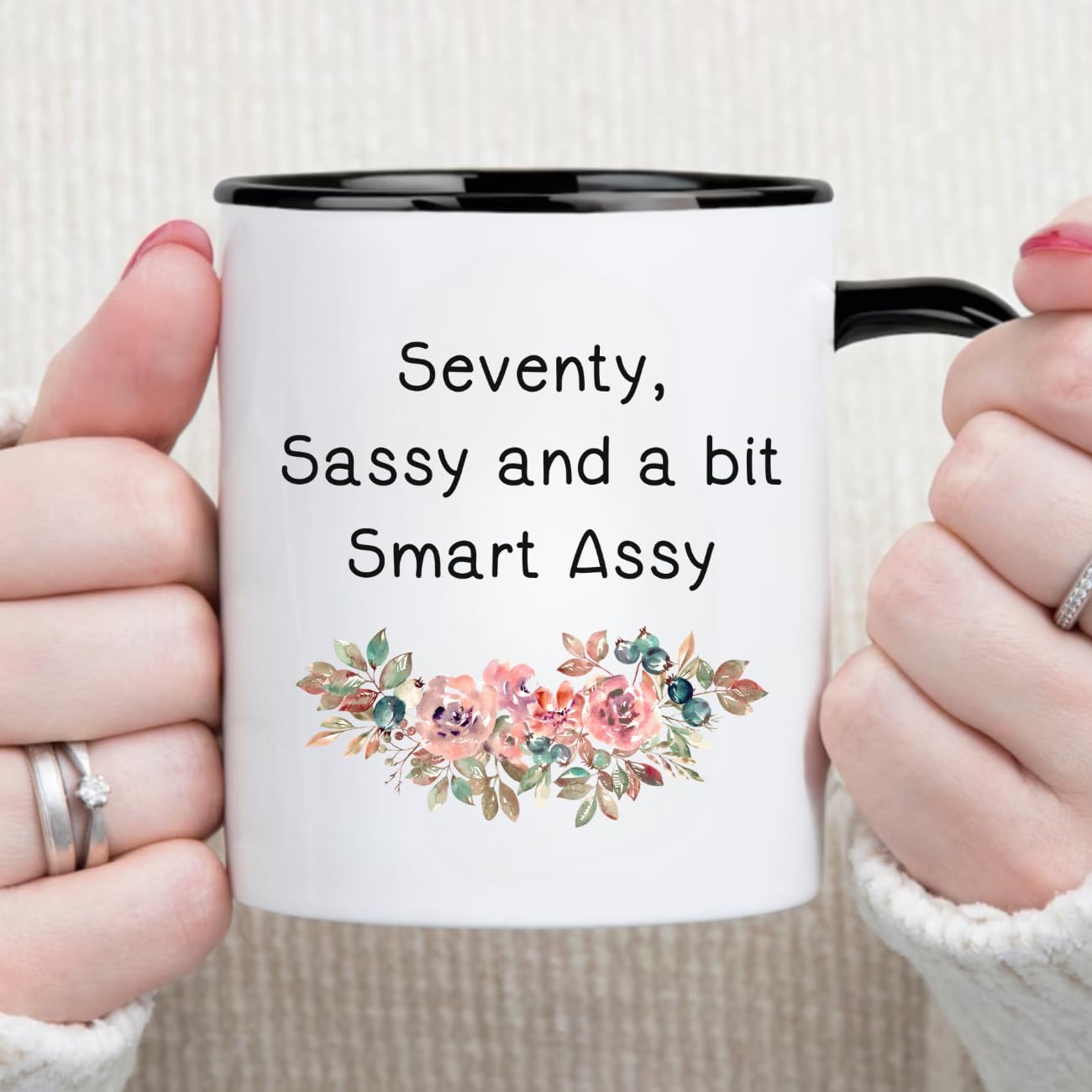 MissDaisy-Sixty Sassy And a Bit Smart Assy Mug, 60th Birthday Gifts For Women, 60th Birthday Coffee Mug, 60th Birthday Cup, 60th Birthday Gifts (70th) - Image 2