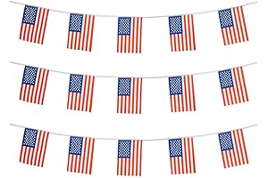Adorn Your Space with Americana Spirit: USA Flags American Small String Mini...