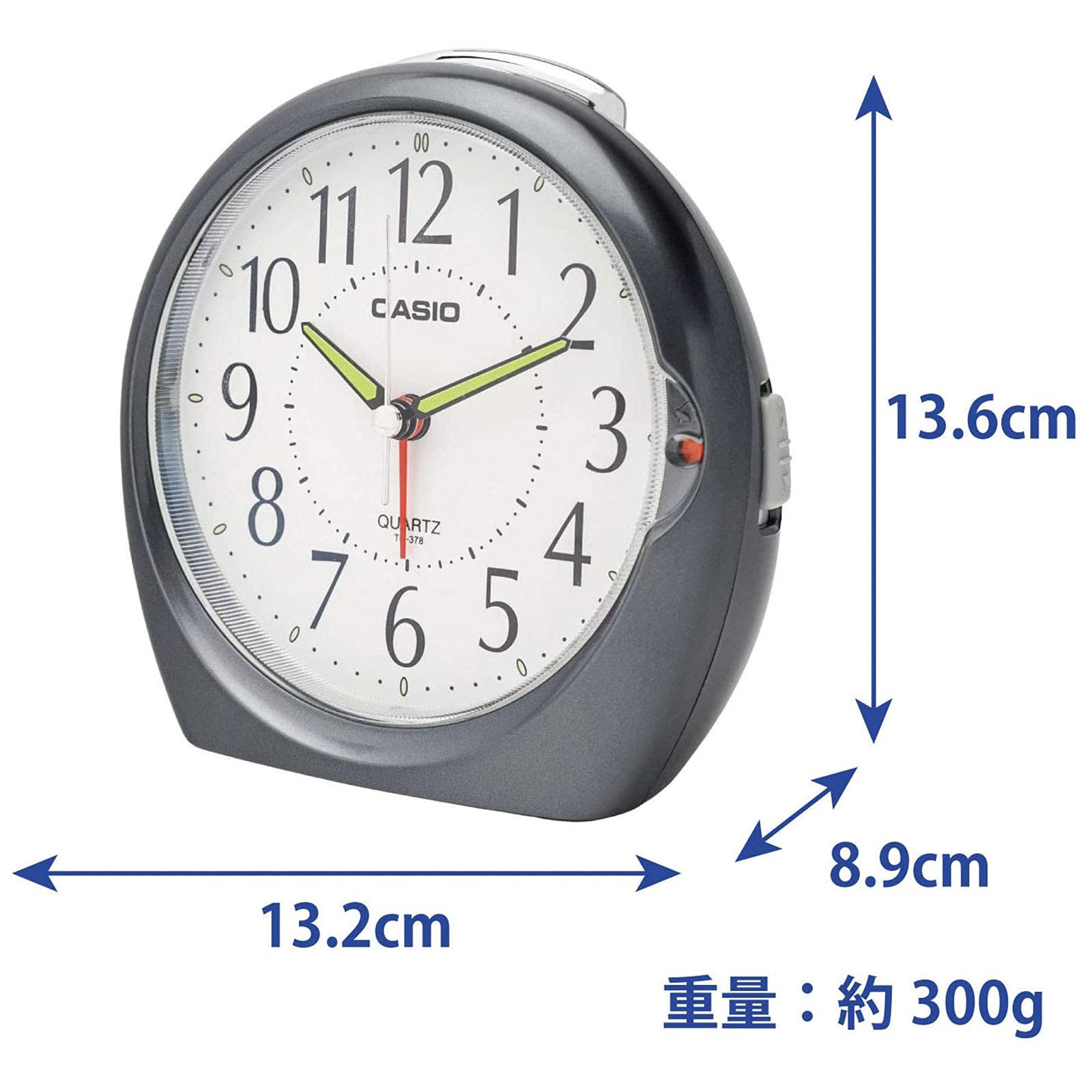 Amazon.co.jp: CASIO(カシオ) 目覚まし時計 グレー アナログ ベル音