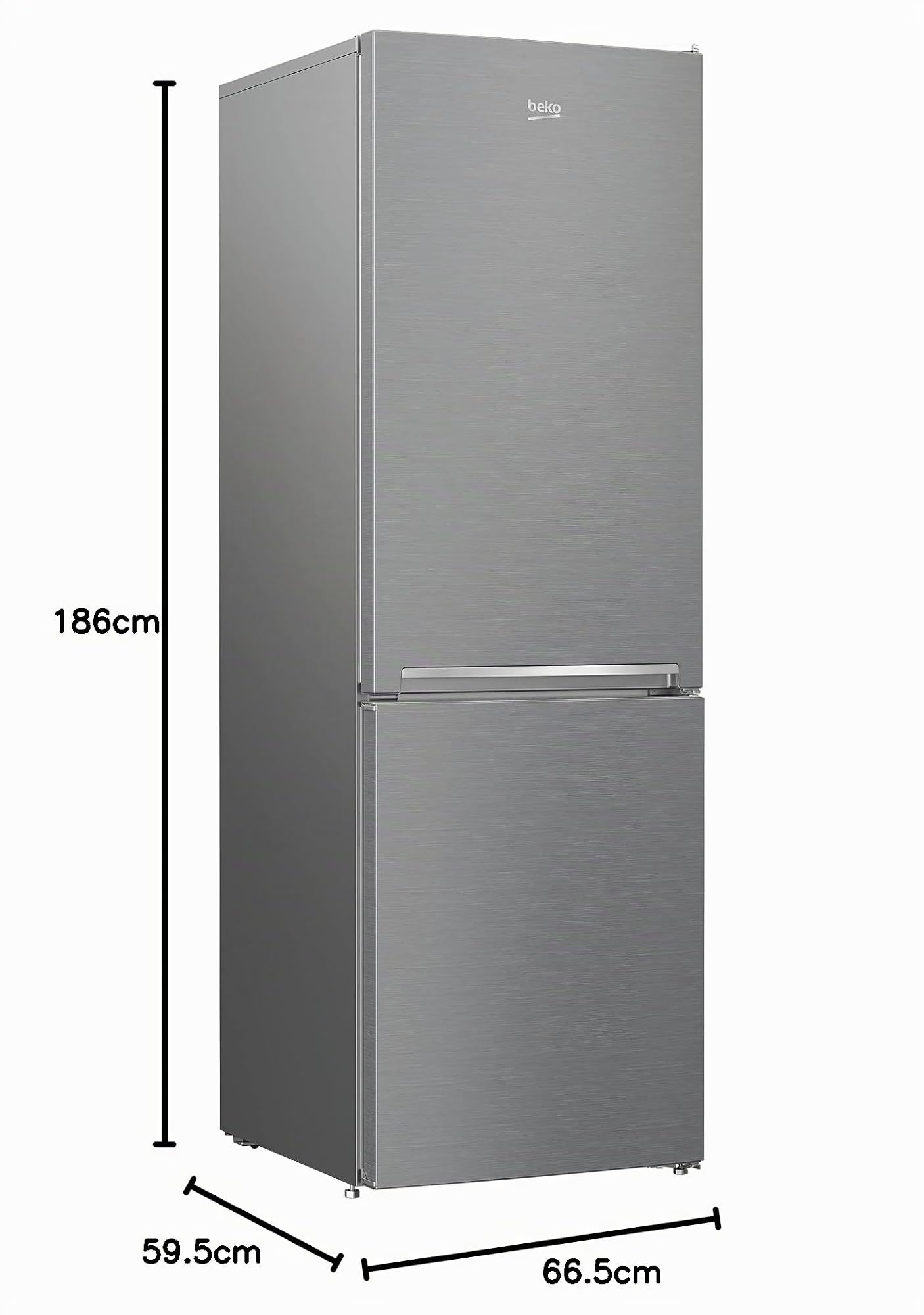 Beko RCNA366K40XBN réfrigérateur-congélateur Autoportante 324 L E Acier inoxydable