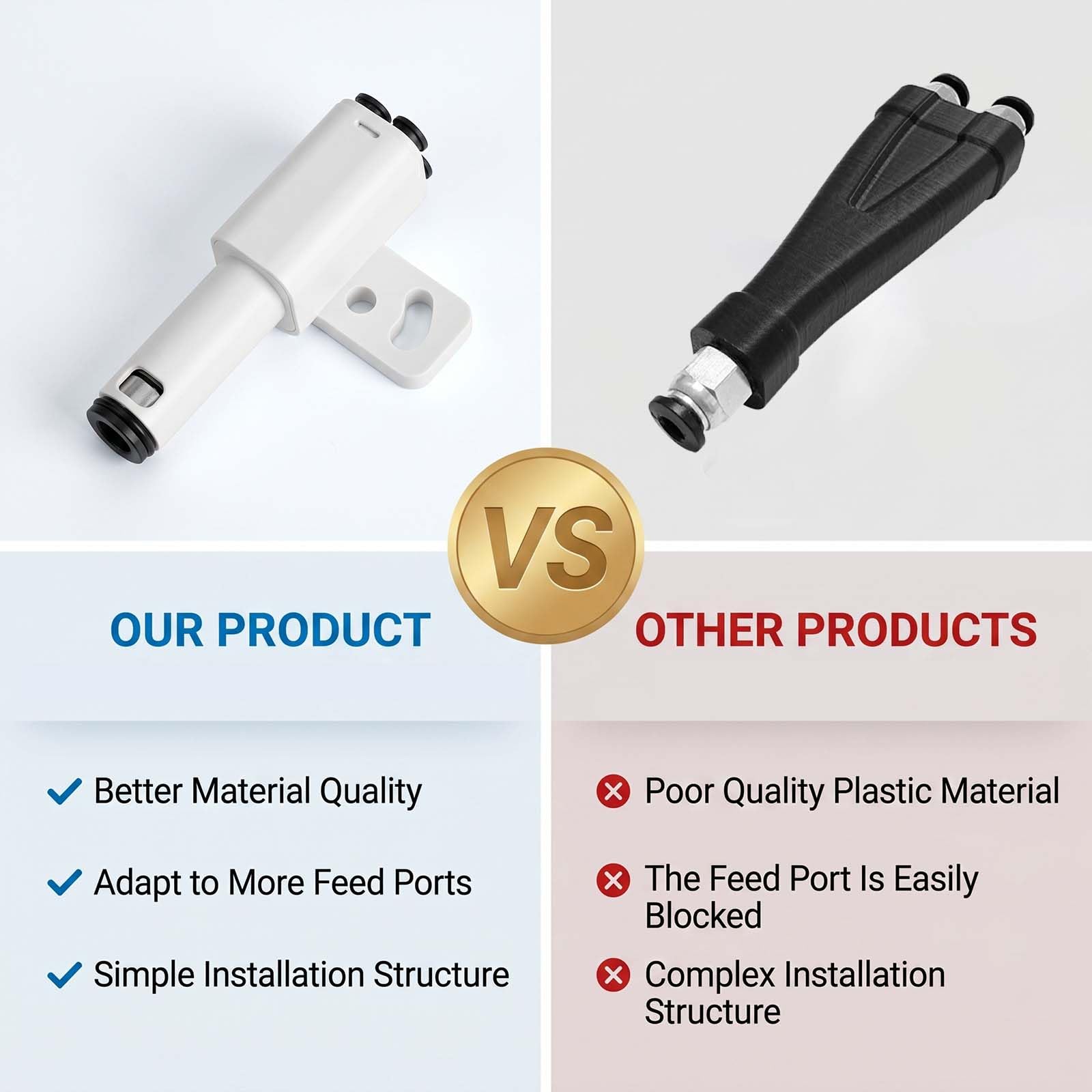 Adapter PTFE 4 w 1 do Bambu Lab X1/P1/Serii, złącze rozszerzenia, kompatybilny z Bambu Lab X1C/X1E/P1E/P1S/P1P 3D, złącze rurowe PTFE, zamiennik do AMS i specjalnych filamentów TPU 95A/PET-CF