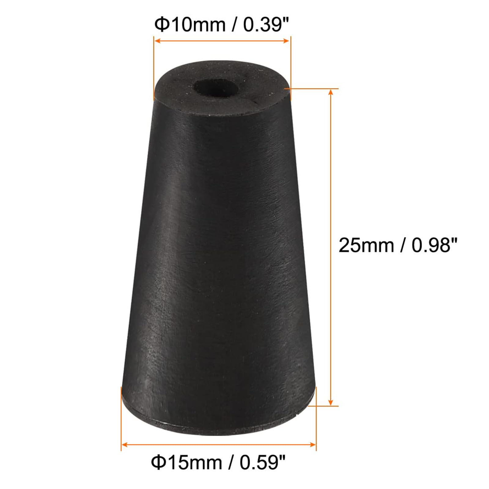 TOP-VIGOR 10Pcs Rubber Tapered Plug - Image 2