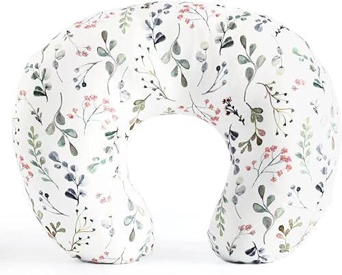 Almohada y posicionador de lactancia, lactancia materna, alimentación con biberón, soporte para sentarse al bebé con funda extraíble ultra suave