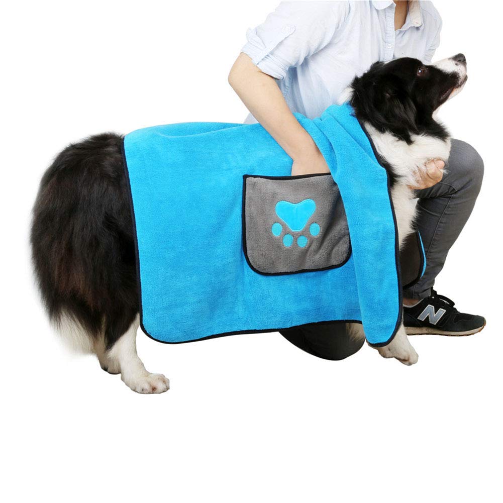 Manteau de Séchage pour Chien, Serviette de Chien, Absorbant à de Microfibre, Cadeau Peignoir pour Chien Serviettes de Bain