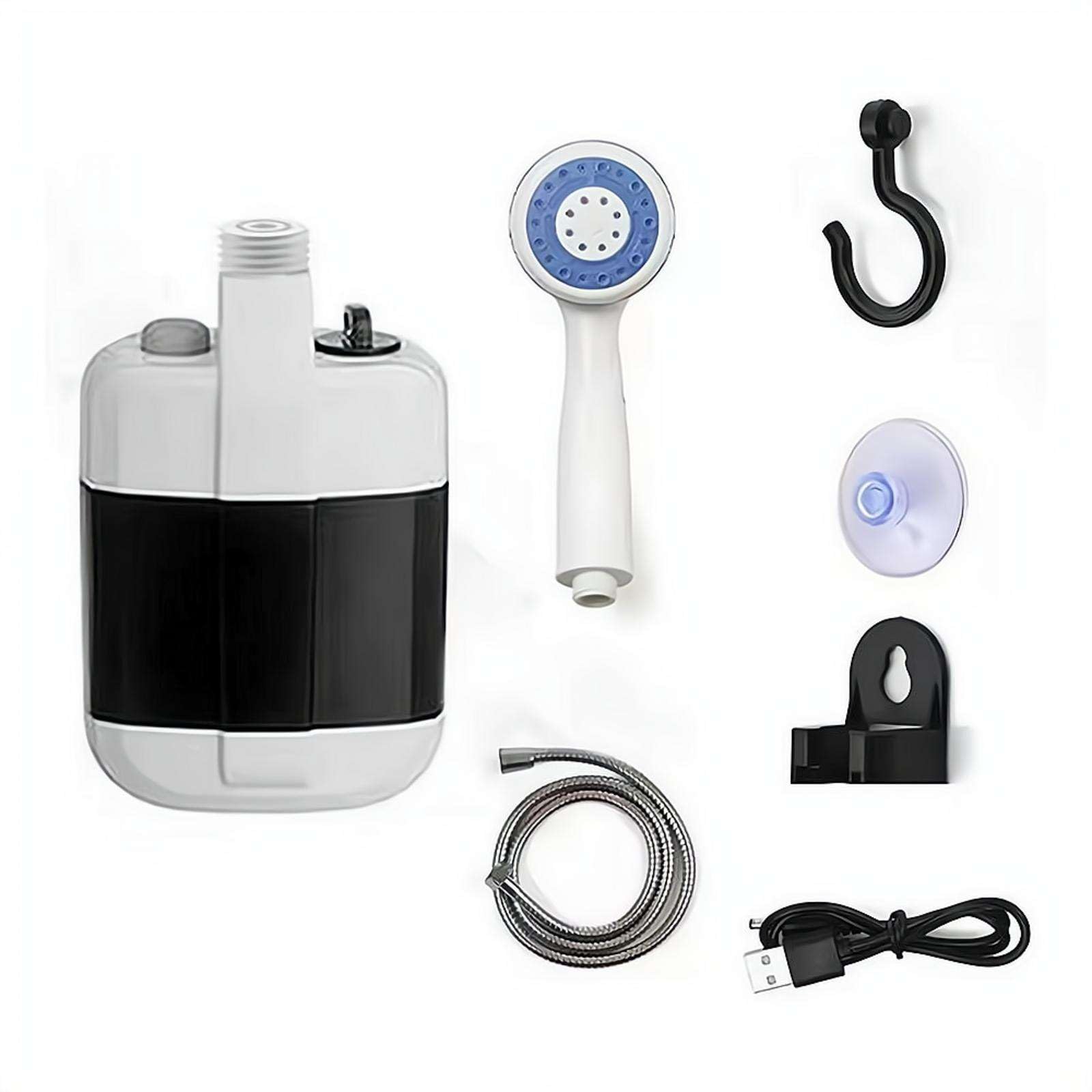 Portable Outdoor Shower, Camping Shower with Showers Pump, Built-in 1500mAh Battery, Electric Handheld Rechargeable Showers for Camping, Travel, Dorm, Van Life and Beach Trips