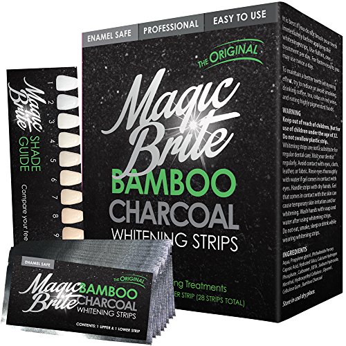 MagicBrite Bamboo Charcoal Teeth Whitening Strips At Home Whitening Kit