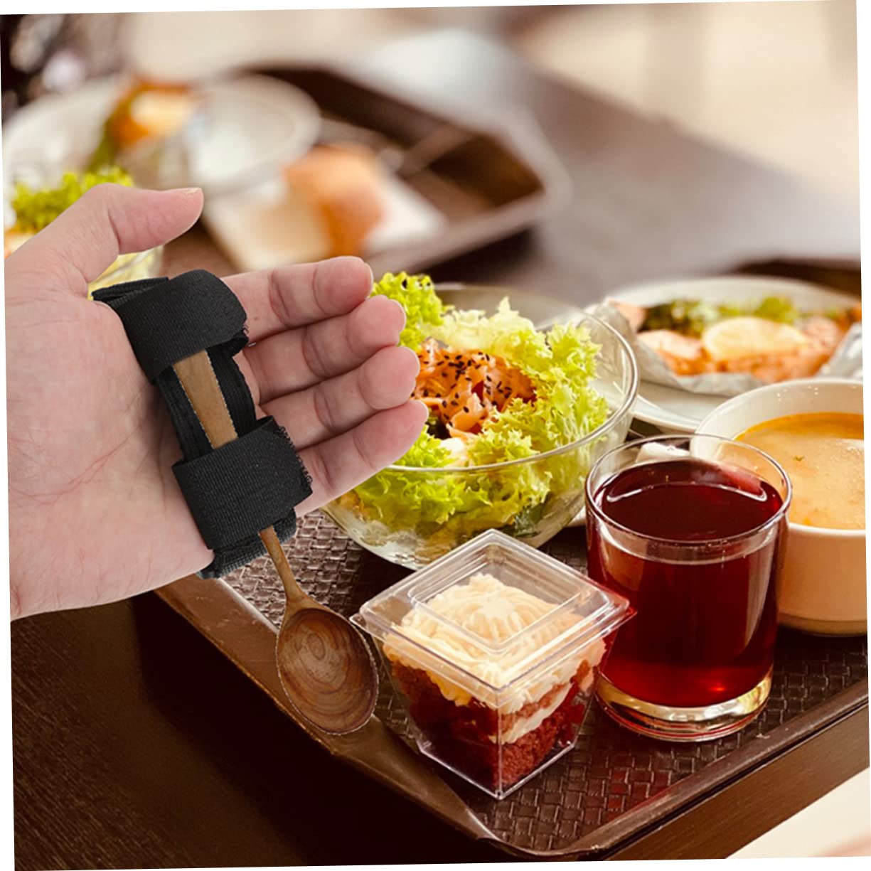 GLEAVI 8piezas Correa Para Utensilios Adaptativos Ajustable Resistente Para Personas Mayores Dificultades De Movilidad Material Oxford Duradero