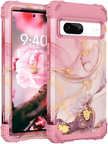 Funda para Pixel 7, funda para Google Pixel 7, funda protectora de silicona rígida de policarbonato duro 3 en 1, resistente a prueba de golpes,