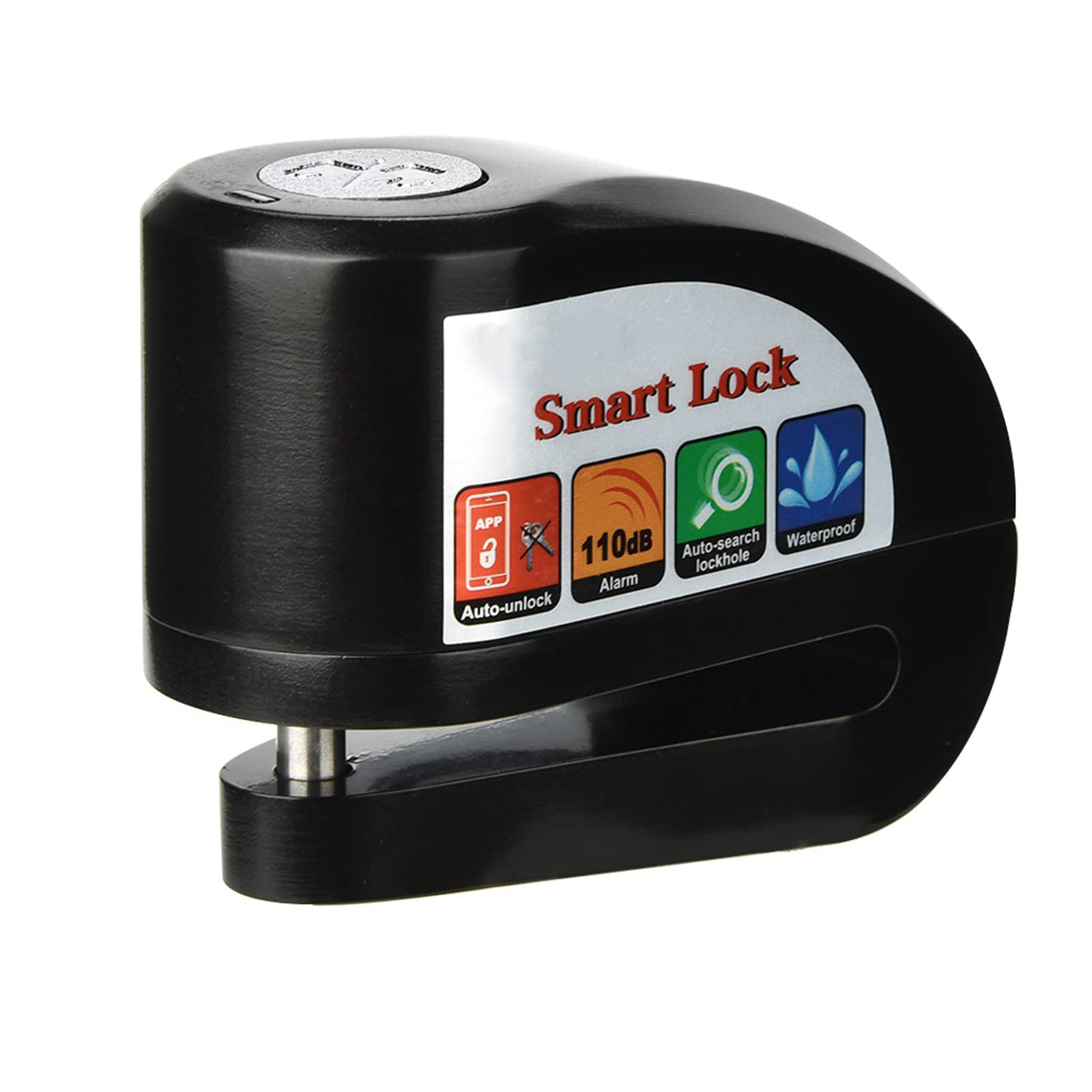 Sonew Blocco Moto con Controllo Senza Chiave APP e Allarme Antifurto, Funzione di Sblocco Automatico (Lucchetto + telaio del lucchetto + corda)