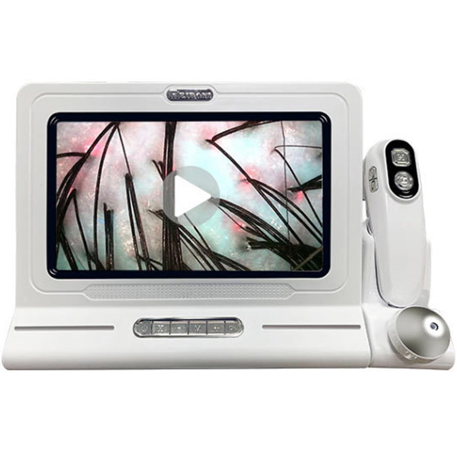 11 Zoll Digitaler Haartester & Mikroskop, multifunktionales Analysegerät für Haut, Haar und Kopfhaut, HD-Display zur Öl-, Feuchte- und Follikeluntersuchung
