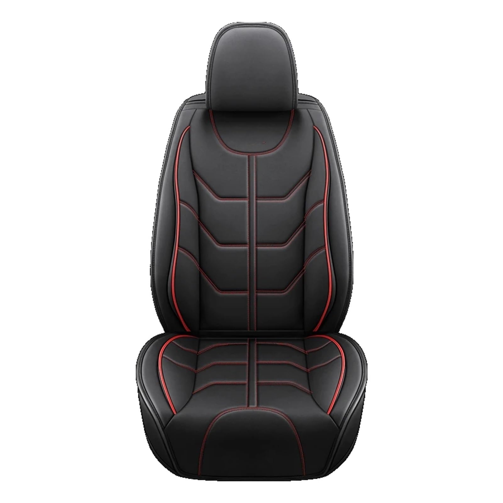 SWEPER Copri Seggiolino Auto Per Changan Cs15 Cs35 Plus/Coprisedile per auto stile universale/Protezione per seggiolino auto Coprisedile Auto(Black red 1 Seat)