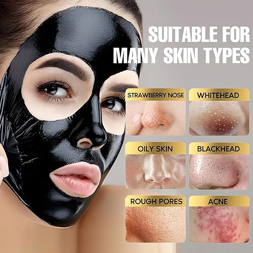 Miniatura 2 de Máscara facial de carbón negro para mujeres, removedor de cabeza negra, máscara facial de carbón activado negro, cuidado de la piel, removedor de
