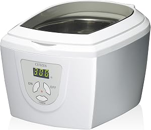 CITIZEN 超音波洗浄器 SWS510 42KHzの強力洗浄 約600ml大容量 過熱防止機能 サーモスタット搭載の安全設計 5段階タイマー機能