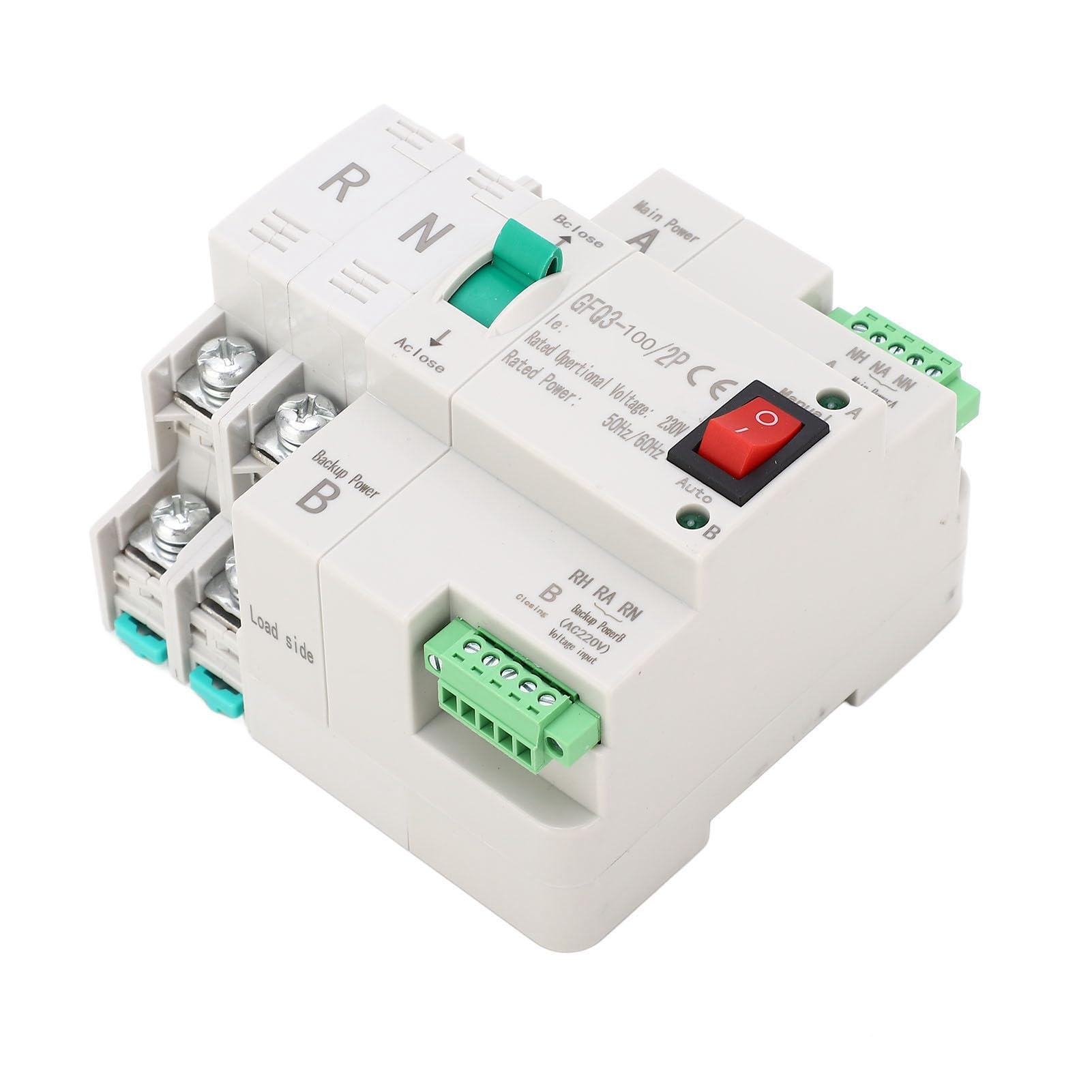 Sélecteur électrique, Inverseur de Source Automatique Double Puissance 2 Modes de Fonctionnement 2P pour Usine (100A)